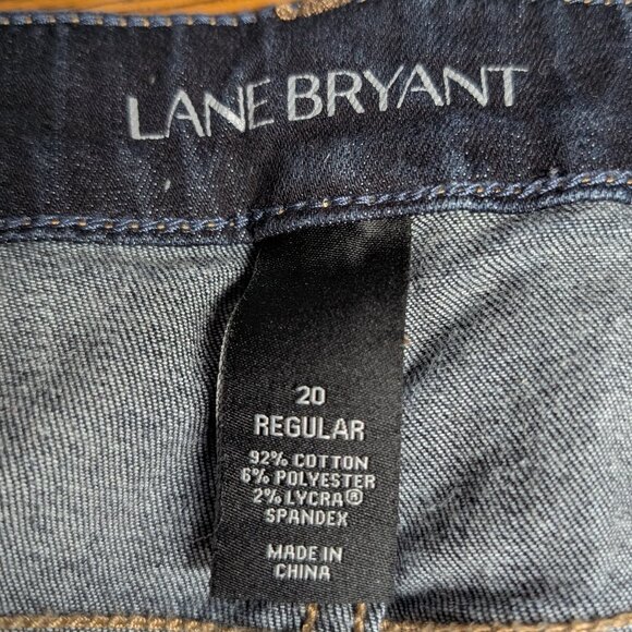 Lane Bryant Bootcut Jeans Dark Blue Denim Genius Fit Size 20 Reg - Picture 12 of 13